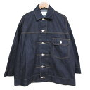 【中古】新品同様 beautiful people ビューティフルピープル セルヴィッチデニム ビッグブルゾン ジャケット Gジャン 32 インディゴブルー レディース Luxs ブランド古着のリュクス