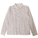 【エントリーポイント10倍】【中古】新品同様 McGREGOR マックレガー チェック シャツ カットソー 長袖 刺繍 MW17-1104 サイズ9 ベージュ 赤 レッド 紺 ネイビー レディース Luxs ブランド古着のリュクス