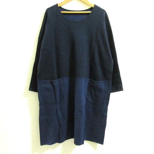 【中古】良品 JURGEN LEHL ヨーガンレール バイカラー 長袖 チュニックワンピース J0143UB211 サイズM ネイビー レディース Luxs ブランド古着のリュクス 【中古】良品 JURGEN LEHL ヨーガンレール バイカラー 長袖 チュニックワンピース J0143UB211 サイズM ネイビー レディース Luxs ブランド古着のリュクス