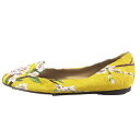 【中古】未使用 DOLCE&GABBANA ドルチェアンドガッバーナ パンプス フラットシューズ 花柄 フラワージャガード 靴 シューズ 黄 36.5 レディース Luxs ブランド古着のリュクス
