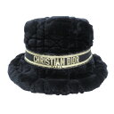 【中古】未使用 23aw Christian Dior クリスチャンディオール D-BOBBY カナージュ ボブハット ラムレザー ファー バケットハット 帽子...