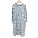 【楽天スーパーSALE20%OFF】mina perhonen ミナペルホネン 長袖ひざ丈ワンピース 中古 古着 USED