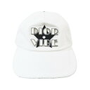 【中古】未使用 22AW Christian Dior クリスチャンディオール D-PLAYER CAP VIBE Dプレイヤー ラバーロゴ 野球帽 キャップ 帽子 白 57 レディース Luxs ブランド古着のリュクス