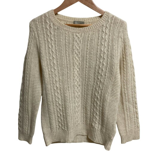 【中古】美品 MARGARET HOWELL マーガレットハウエル 長袖 ケーブルニット セーター サイズ2 アイボリー レディース Luxs ブランド古着のリュクス 【中古】美品 MARGARET HOWELL マーガレットハウエル 長袖 ケーブルニット セーター サイズ2 アイボリー レディース Luxs ブランド古着のリュクス