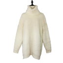 【中古】美品 GUCCI グッチ ブラッシュモヘアジャンパードレス タートルネック ニットワンピース 757392 XKDRT サイズM オフホワイト レディース Luxs ブランド古着のリュクス