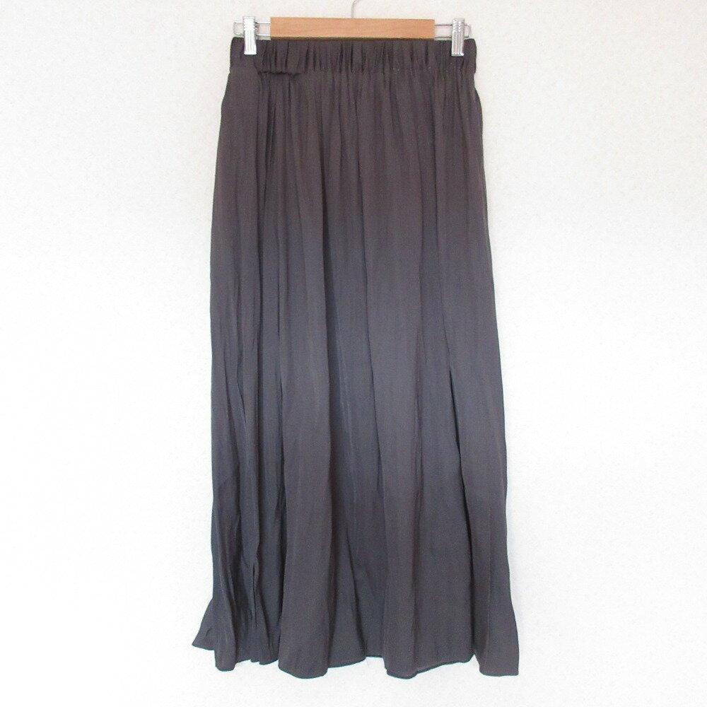 【中古】良品 Liesse リエス イージー ロング ギャザースカート グレー レディース Luxs ブランド古着のリュクス
