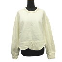【中古】 22ss COMME des GARCONS コムコム コムデギャルソン クロップド スウェット シャツ トレーナー M 白 ホワイト レディース L...