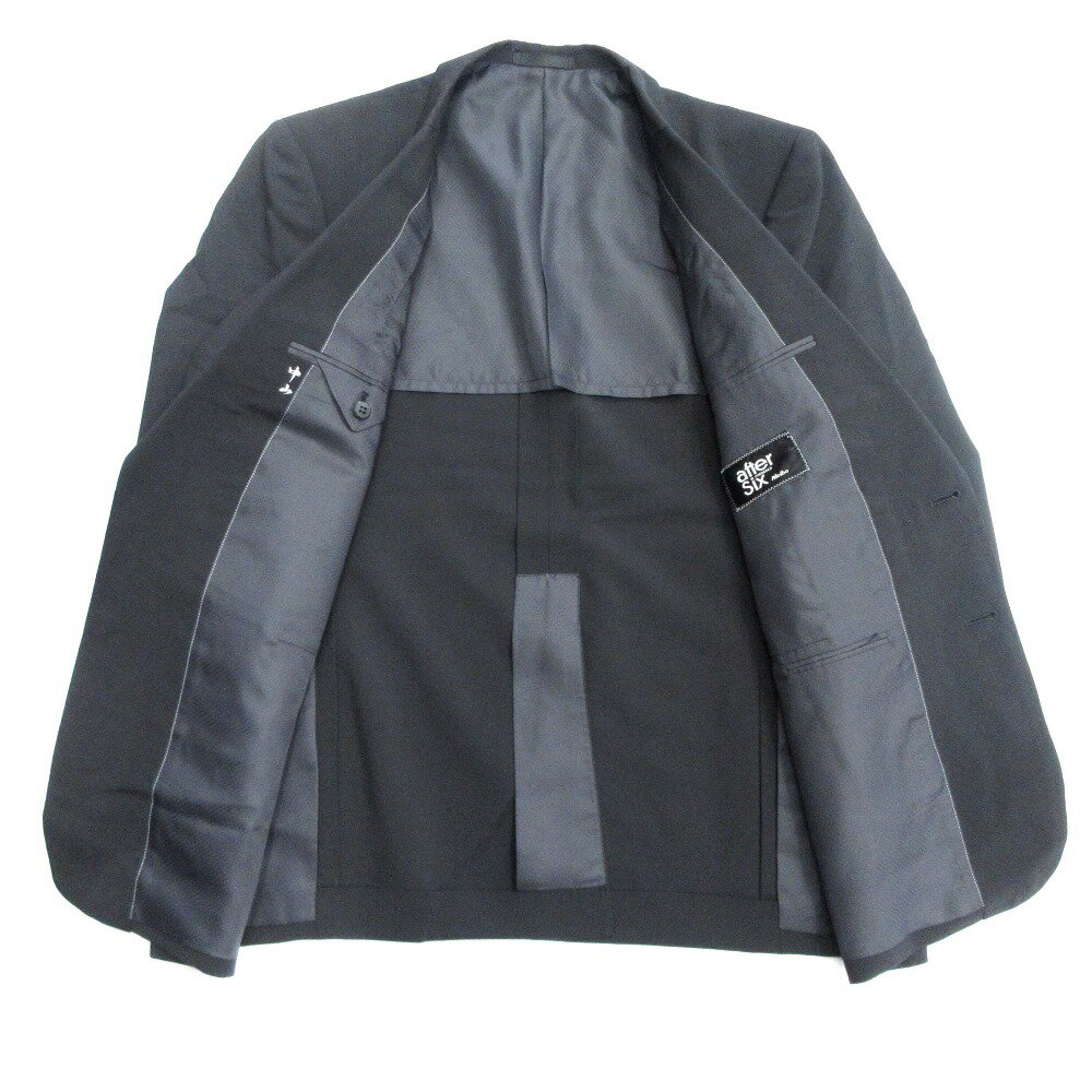 【中古】 after SIX アフターシックス Melbo メルボ スーツ テーラード ジャケット パンツ スラックス ブレザー オールド ヴィンテージ 黒 メンズ Luxs ブランド古着のリュクス