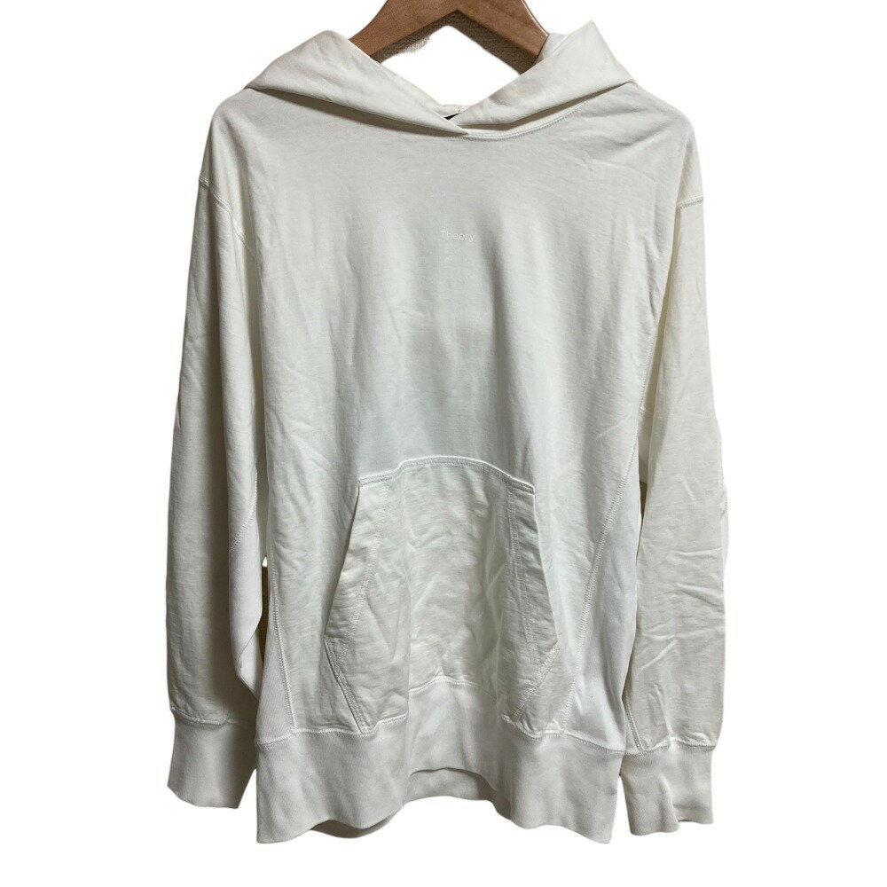 【中古】良品 Theory セオリー FINE TERRY STANDARD HOODIE プルオーバー パーカー フーディー Sサイズ ホワイト レディース Luxs ブランド古着のリュクス