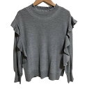 【中古】美品 25SS TO BE CHIC トゥービーシック ウールアクリル プルオーバーニット フリル ベスト 2点セット W5N08452 サイズ40 グレー レディース Luxs ブランド古着のリュクス|詳細画像