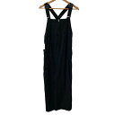 【中古】良品 24AW SLOBE IENA スローブイエナ アイラインジャンパースカート サロペット ロングワンピース ブラック レディース Luxs ブランド古着のリュクス