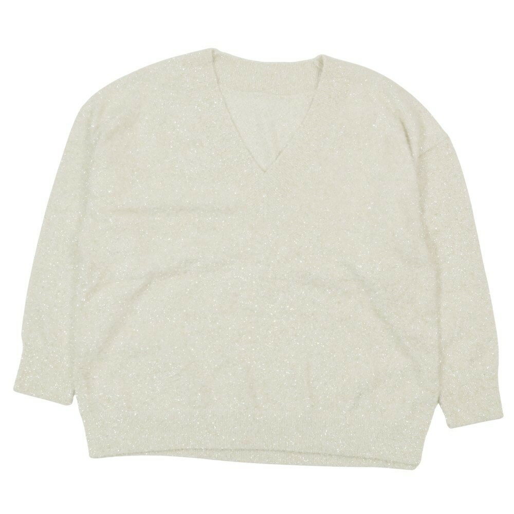 【中古】美品 Diagram ダイアグラム グレースコンチネンタル ニット ラメ Vネック ルーズシルエット ト..