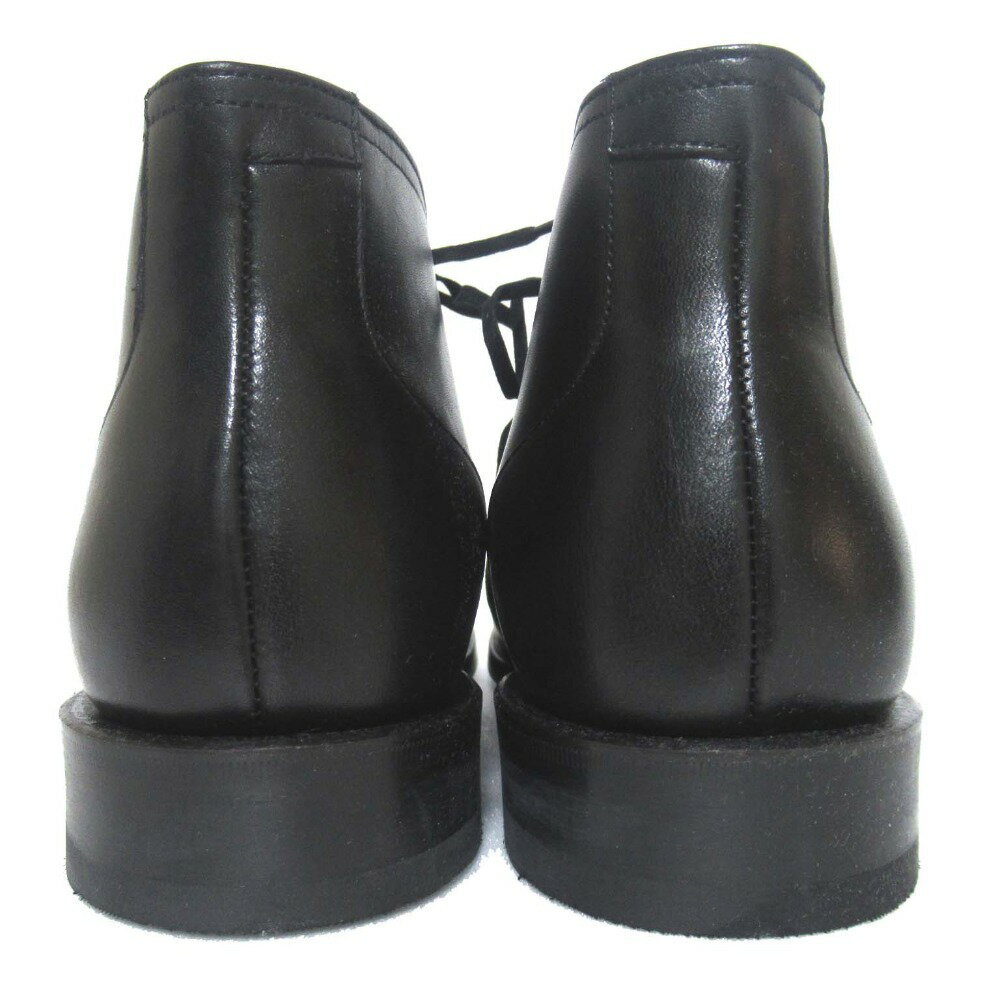 【中古】未使用 REGAL リーガル レザー チャッカブーツ 24.5cm ブラック メンズ Luxs ブランド古着のリュクス