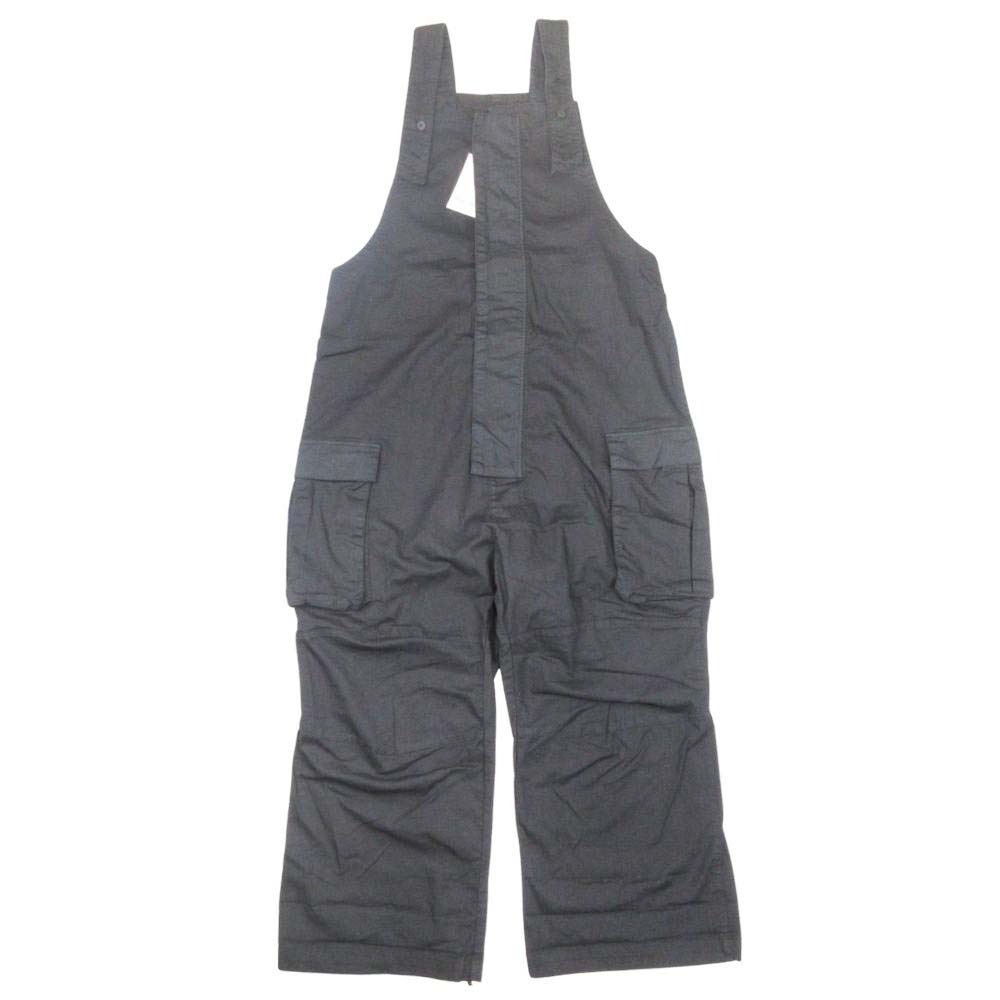 【中古】未使用 marc point マークポイント コットン リネン サロペット オーバーオール パンツ カーゴポケット 50 ブラック メンズ Luxs ブランド古着のリュクス