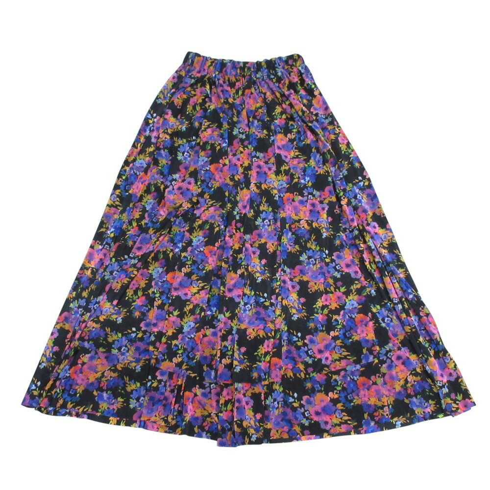 【中古】美品 21AW VETEMENTS ヴェトモン フラワープリント ギャザー イージーフレアスカート サイズS マルチカラー レディース Luxs ブランド古着のリュクス