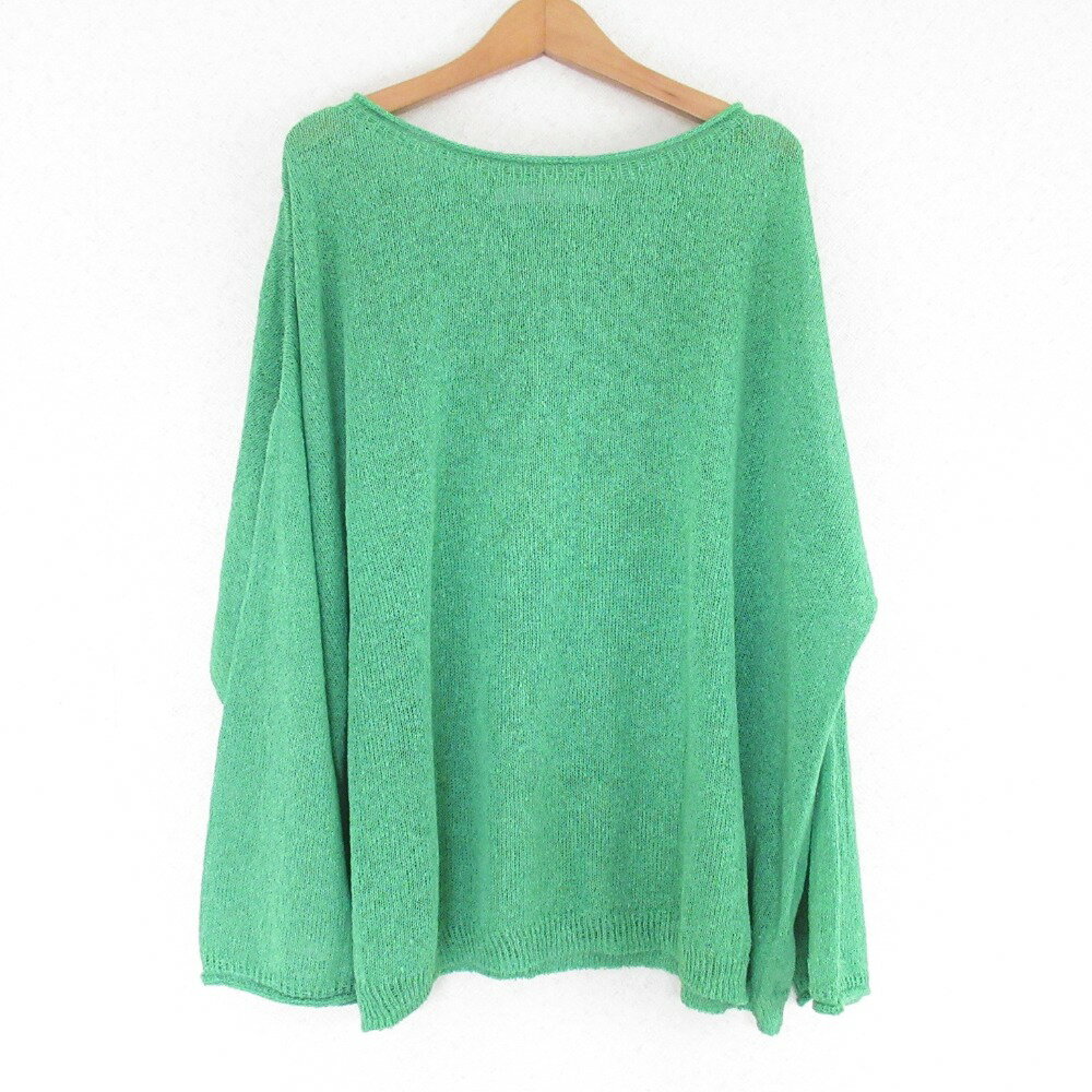 【中古】美品 FRAMeWORK フレームワーク 和紙ニット セーター グリーン レディース Luxs ブランド古着..