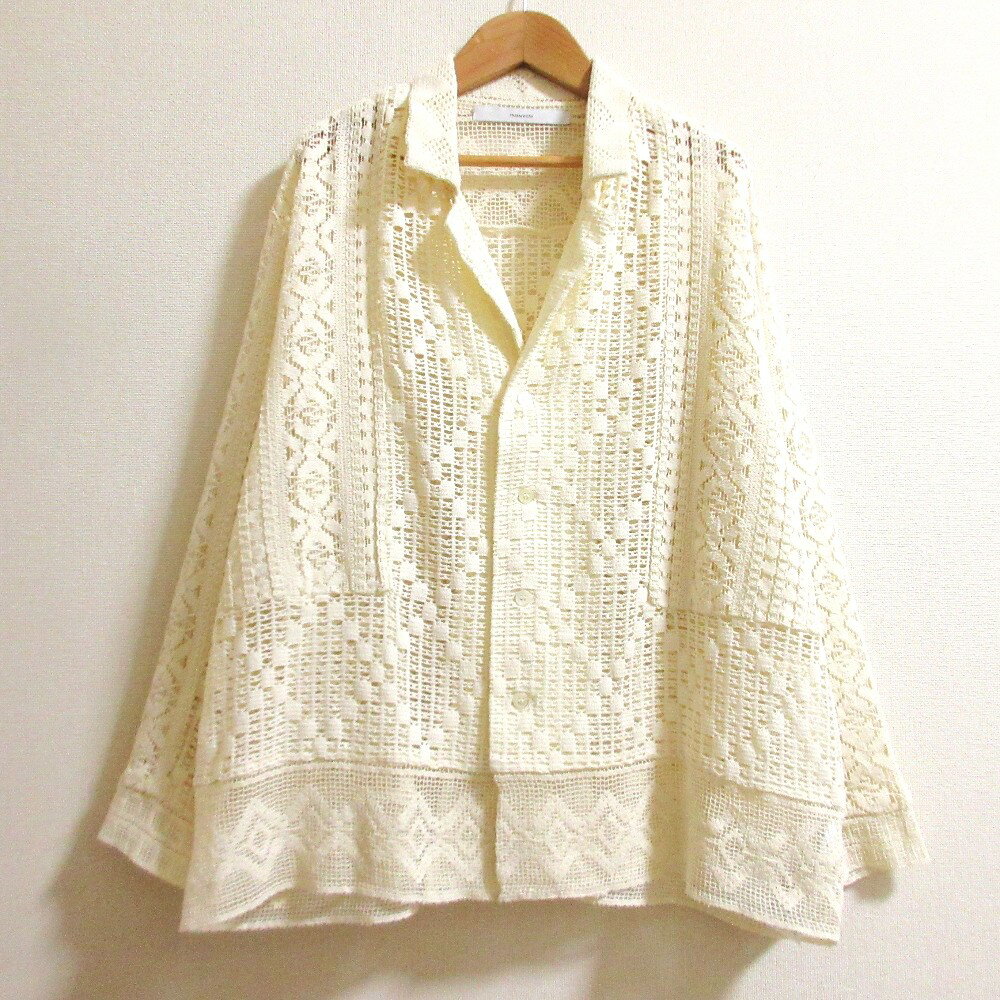 【中古】美品 25SS FRAMeWORK フレームワーク アンティークレースオープンカラーシャツ ブラウス 25050220415020 ナチュラル レディース Luxs ブランド古着のリュクス