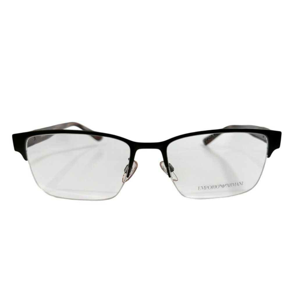 【中古】新品同様 EMPORIO ARMANI エンポリオアルマーニ メガネ EA1129 ブラック×ブラウンフレーム メンズ Luxs ブランド古着のリュクス