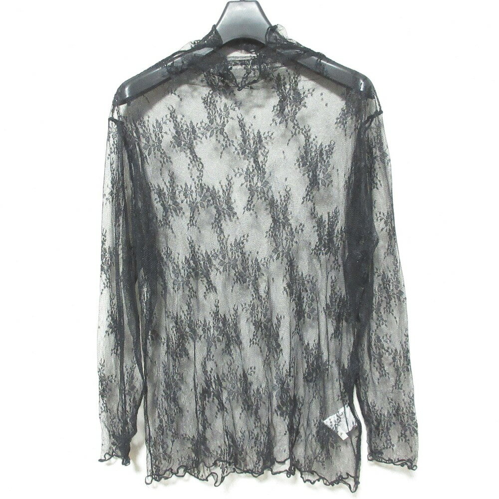 【中古】美品 AMAIL アマイル レースブラウス ハイネックカットソー 022210004 F ブラック レディース Luxs ブランド古着のリュクス
