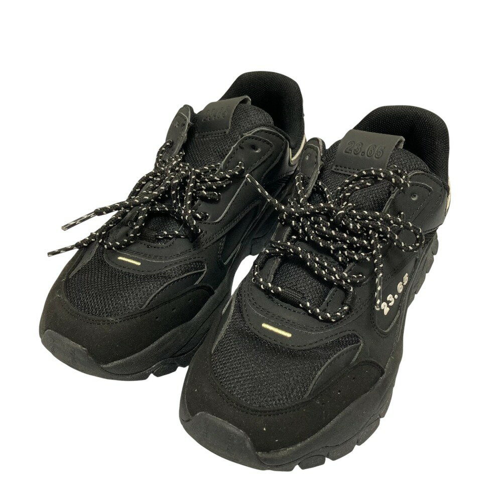 【中古】美品 23.65 イーシプサムチョンユクオ スニーカー 191008 サイズUK5 24cm ブラック レディース Luxs ブランド古着のリュクス