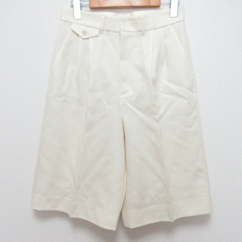 【中古】未使用 24AW Grace CLASS グレースクラス ウールツイルハーフパンツ 0224416124 サイズ38 キナリ レディース Luxs ブランド古着のリュクス