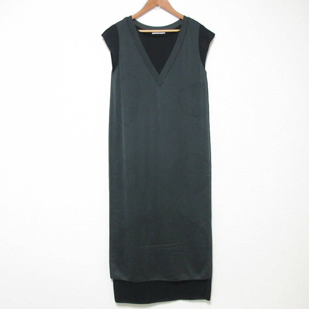 【中古】未使用 25SS ASTRAET アストラット テンジク シフォン レイヤード ワンピース サイズF ブラッ..