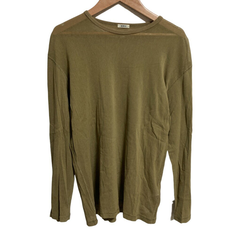 【中古】美品 NOWOS ノーウォス LONG SLEEVE T-SHIRT 長袖 シアー Tシャツ カットソー 5901005841 ブラ..