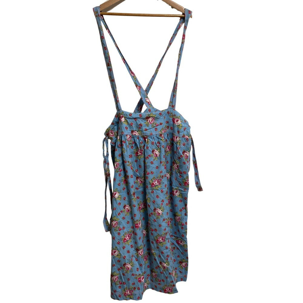 【中古】美品 PINK HOUSE ピンクハウス ジャンパースカート ブルー レディース Luxs ブランド古着のリュクス