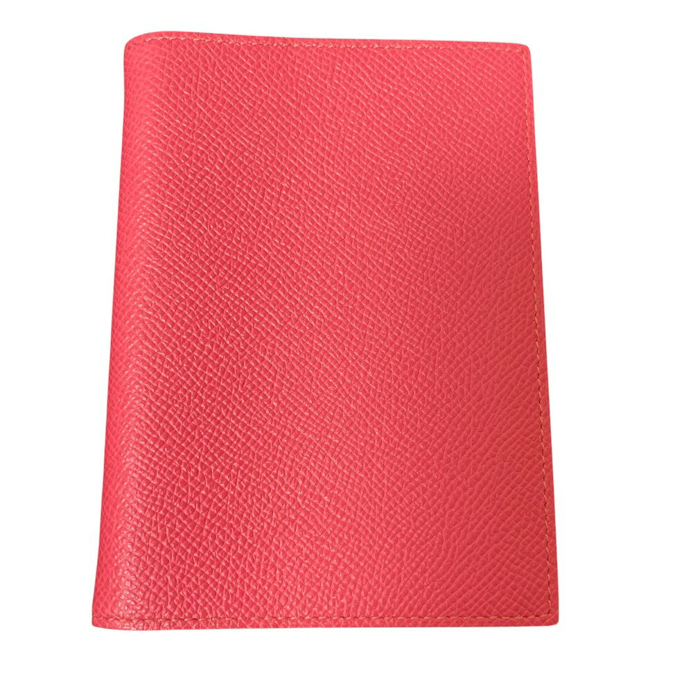 【中古】新品同様 HERMES エルメス ヴォーエプソン アジェンダ GM 手帳カバー T刻印 2015年製造 ピンク ローズアザレ レディース Luxs ブランド古着のリュクス