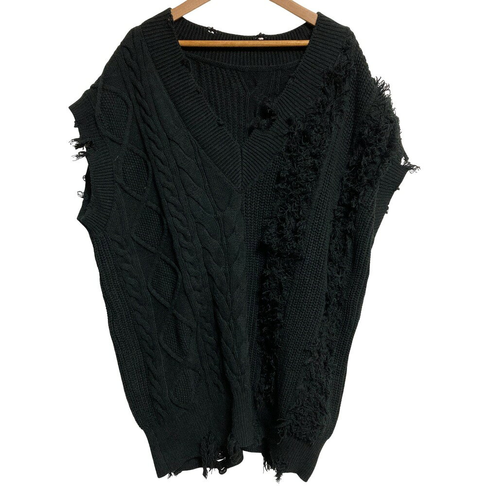 【中古】美品 24W GRACE CONTINENTAL グレースコンチネンタル クラッシュニットトップセーター 0124343..