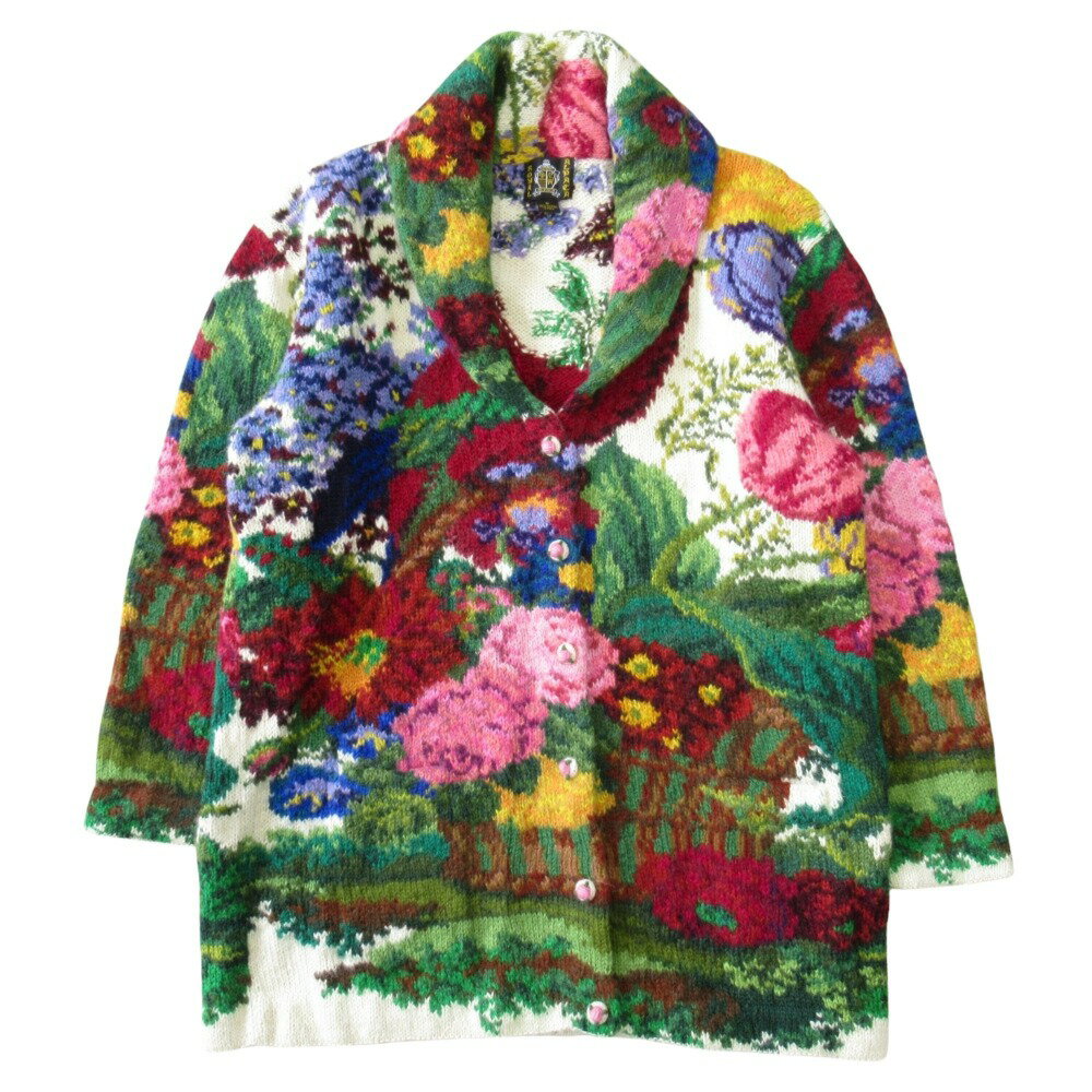 【中古】美品 ROYAL ALPACA ロイヤルアルパカ ベビーアルパカ ニット ジャケット ブルゾン コート ショ..