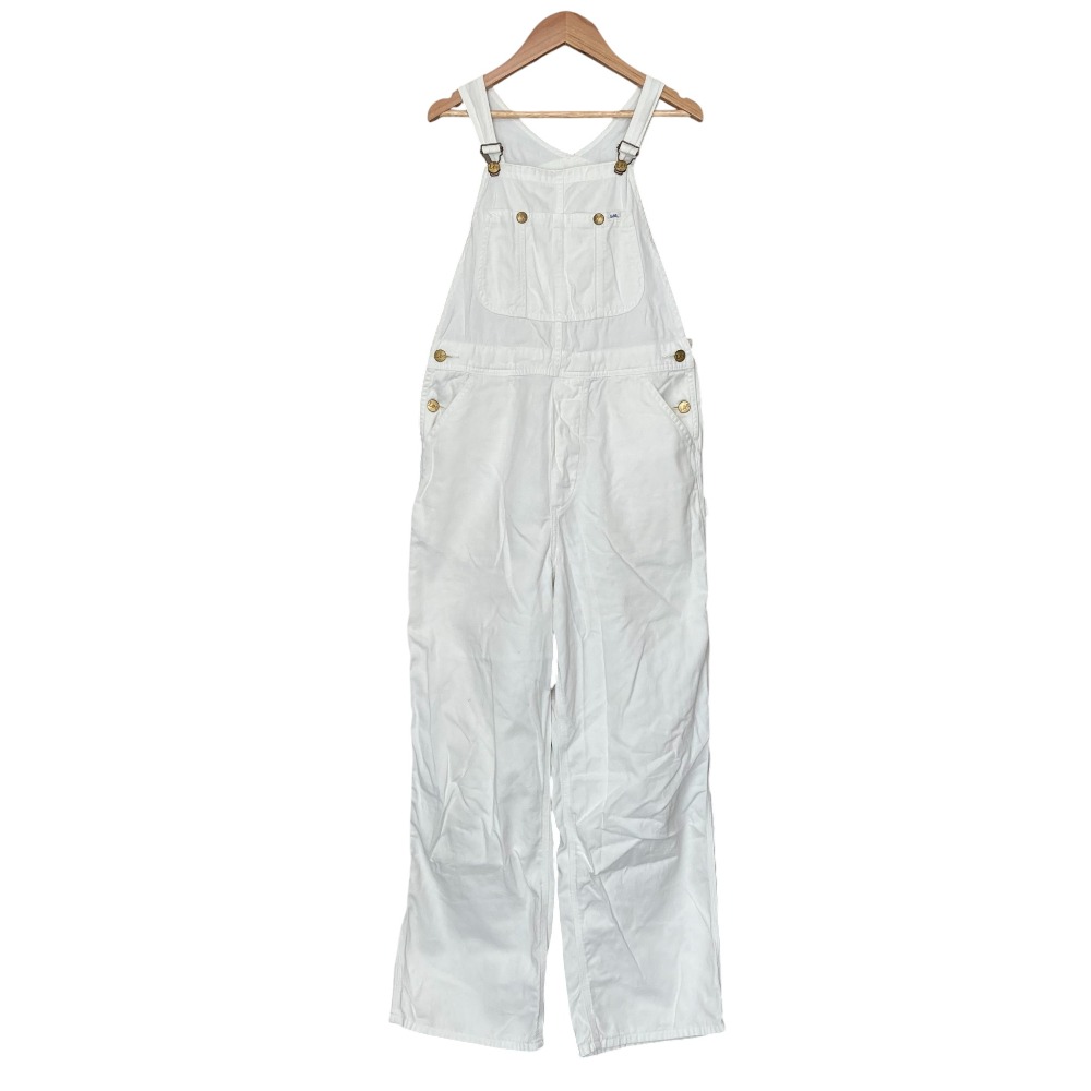 【中古】良品 HANNAH×RHC ハナバイアールエイチシー ロンハーマン Lee リー 別注 Organic Overalls オーバーオール サロペット S ホワイト レディース Luxs ブランド古着のリュクス