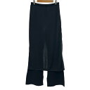 【中古】未使用 訳アリ 24AW Diagram ダイアグラム グレースコンチネンタル シアーニットパンツ チュールレイヤードパンツ 38 ブラック レディース...