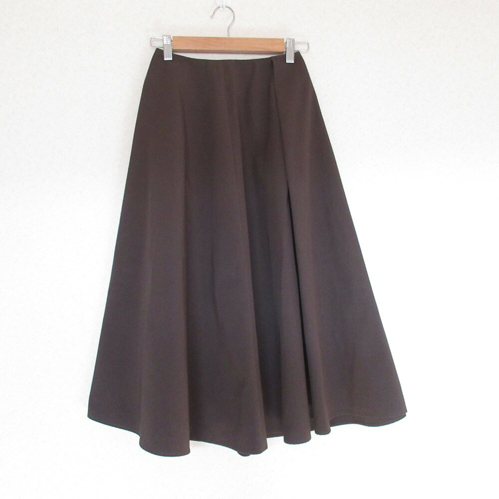 【7%OFFクーポン！2点以上で利用可】【中古】BLENHEIM ブレンヘイム フレア ロングスカート XS ブラウン レディース ロングスカート 美品
