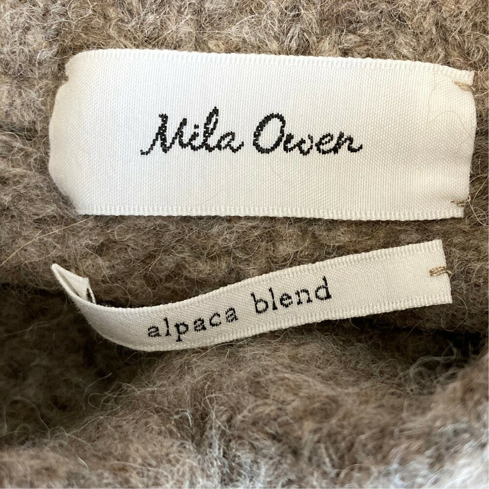 【中古】24AW Mila Owen ミラオーウェン ベビーアルパカ ミドルゲージVネック ニット セーター F モカ レディース 長袖セーター 美品 luxs-10128385 Luxs(ブランド古着のリュクス) サンプル画像3