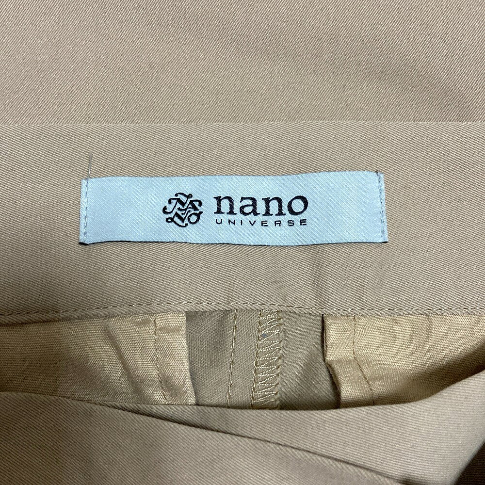 【中古】NANO universe ナノユニバース バックル付きテーパードパンツ サイズ36 ベージュ レディース テーパードパンツ 美品 — vista 3