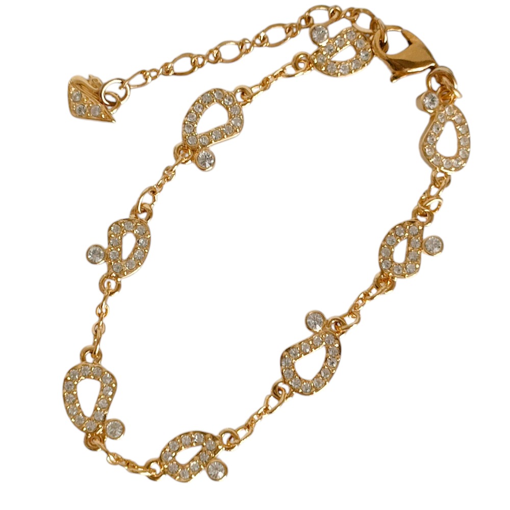 ほぼ未使用 スワロフスキー ブレスレット ゴールド SWAROVSKI - 【試着 