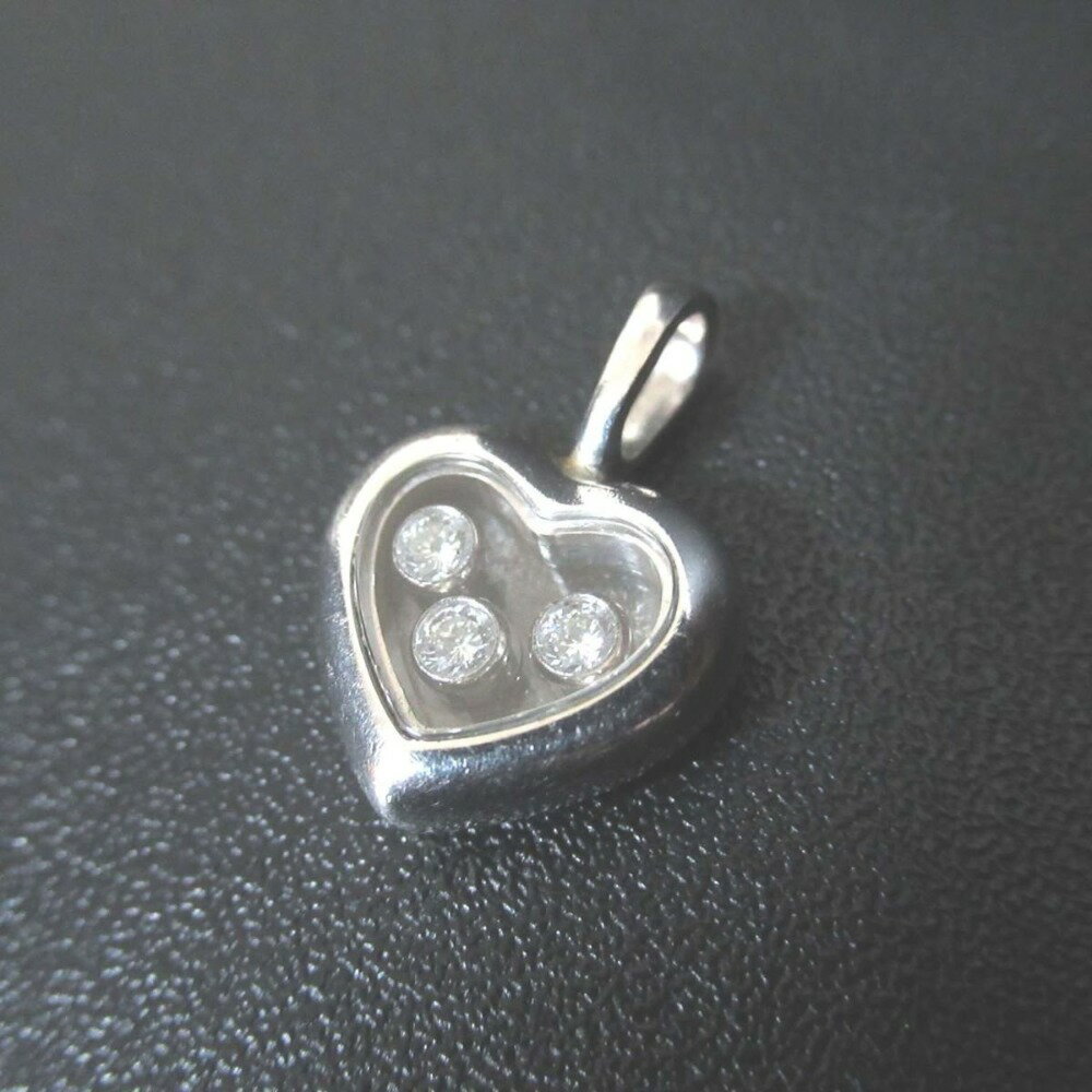 【中古】 美品 Chopard ショパール K18WG 750 ハッピーダイヤモンド ムービング 3Pダイヤ ペンダントトップ 79/4611 レディース Luxs ブランド古着のリュクス