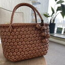山葡萄 かごバッグ 浴衣バッグ 中 横長 巾着内袋 六角花編み 浴衣 かごバッグ かご バッグ カゴ バッグ 籠 レディース トートバッグ コンパクト