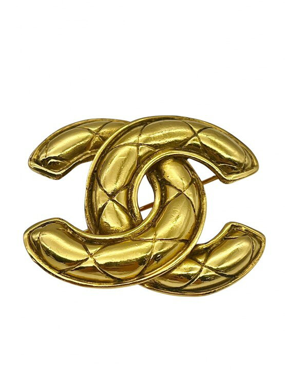 CHANEL シャネル ココマーク マトラッセ ココマーク ブローチ ゴールド  