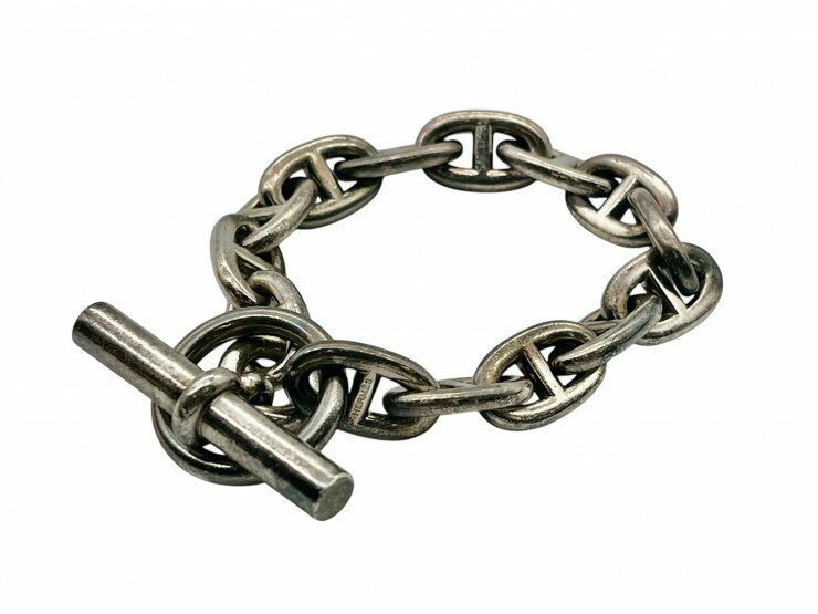 HERMES エルメス シェーヌ・ダンクル シェーヌ ダンクル MM ブレスレットSV925 シルバー ★希少★ 【中古】
