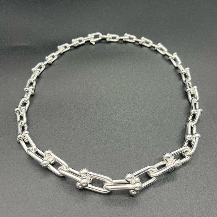 年末セール 最終値下げ TIFFANY＆CO. ティファニー ハードウェア グラジュエイテッド リンクネックレス アクセサリー Ag925 ★美品★
