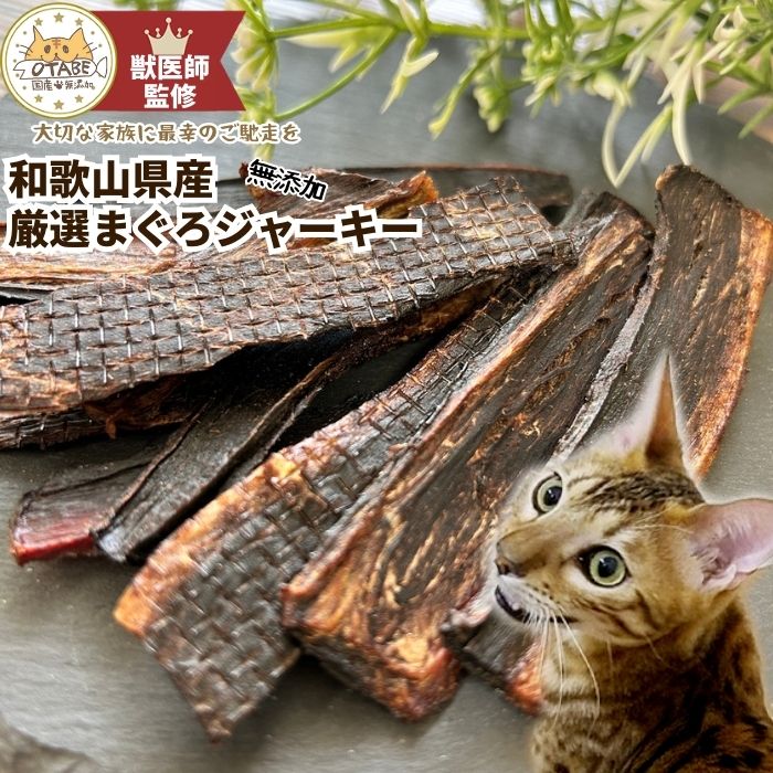 【獣医師監修】送料無料 無添加 国産 猫 おやつ まぐろジャーキー キャットフード マグロジャーキー まぐろ マグロ 魚 ペット 猫のおや..