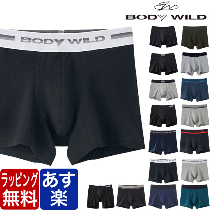 BODYWILD ボディワイルド ボクサーパンツ 無地 シンプル メンズ BODY WILD ボディーワイルド GUNZE グンゼ ブランド 下着 パンツ インナー プレゼント ギフト ラッピング 無料 彼氏 男性 大人