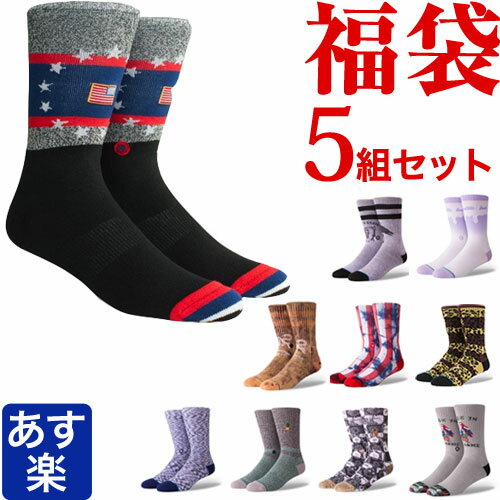 【ポイント2倍 クーポン！～5/16 1:59】福袋 5足 セット 2024 STANCE スタンス ソックス L(25.5～29.0cm) STANCE SOCKS 靴下 メンズ Lサイズ sale 5枚 セット販売 訳あり 新品 アウトレット ブランド おしゃれ スポーツ 下着 インナー