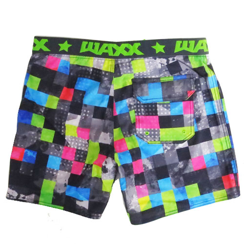 ≪店内全品P2倍以上+クーポン◆4/28 1:59迄≫WAXX 水着 海水パンツ 海パン 男性用 水陸両用 サーフパンツ SQUARED ボードショーツ ワックス メンズ ブランド 正規品 ショート丈 クラシック レトロ プレゼント ラッピング 無料 彼氏 父 男性 旦那 大人 速乾 父の日