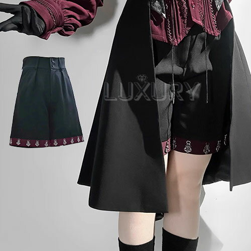 【納期130日】男装 皇子 ショートパンツ のみ ダーク 中世風 クール ゴシック カッコいい 格好良い レトロ 春秋コーデ 撮影 舞台 撮影用 ハロウィン イベント