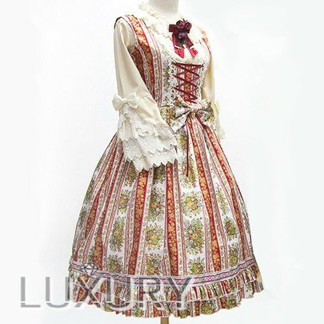 【現品限り】ロリータファッション Sweet Dreamer Vintage 小花柄 ジャンパースカート クラシカル ロリィタ ブランド ジャンスカのみ 甘ロリ...