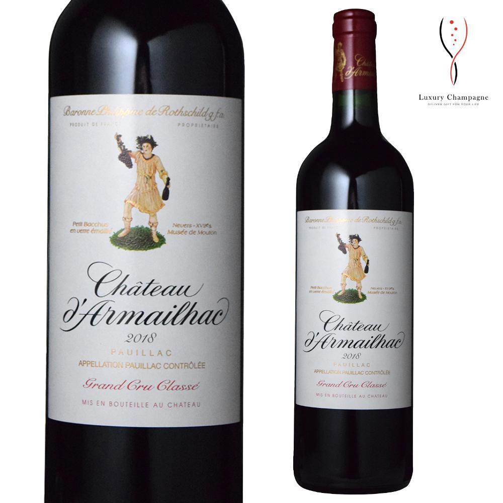 【送料無料】シャトー ダルマイヤック 2018年 赤ワイン 750ml Chateau d'Armailhac Red ボルドー ポイヤック メドック 第5級格付 送料無料 最短当日発送 贈答用 フランス ワイン Bordeaux