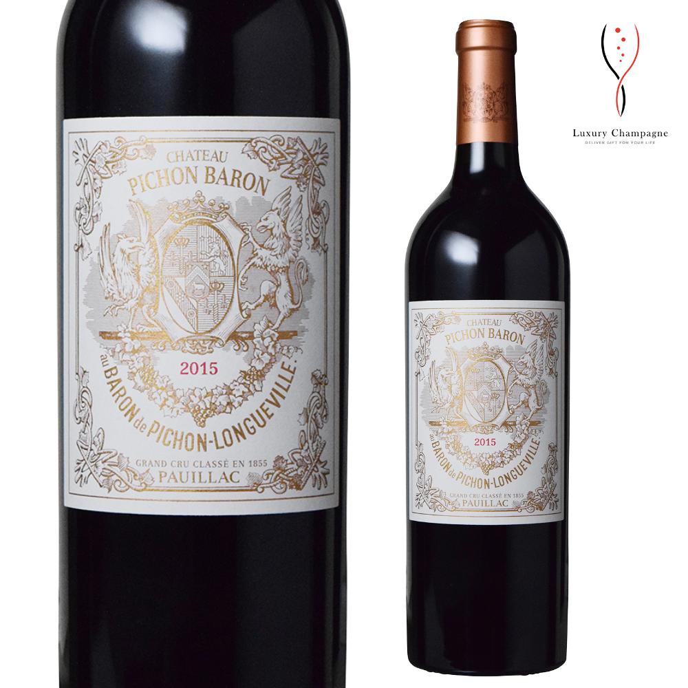 【送料無料】シャトー ピション ロングヴィル バロン 2015年 赤ワイン 750ml Chateau Pichon-Longueville Baron Red ボルドー ポイヤック メドック 第2級格付 送料無料 最短当日発送 贈答用 フランス ワイン Bordeaux Grand Cru